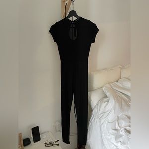 Women’s black jump suit — petite